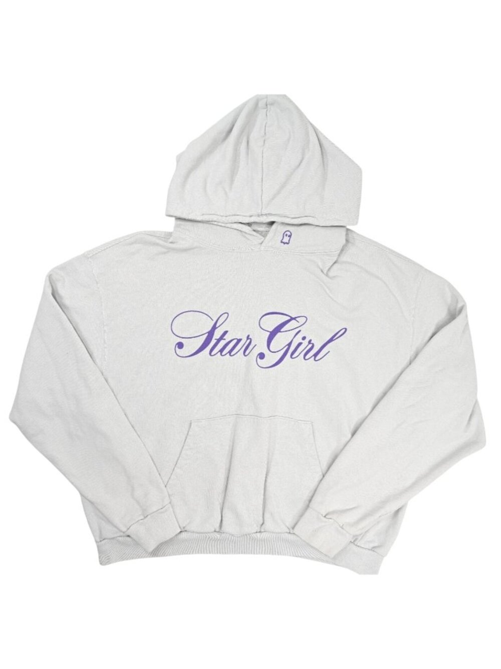 Lonely Ghost Star Girl Hoodie in Grey